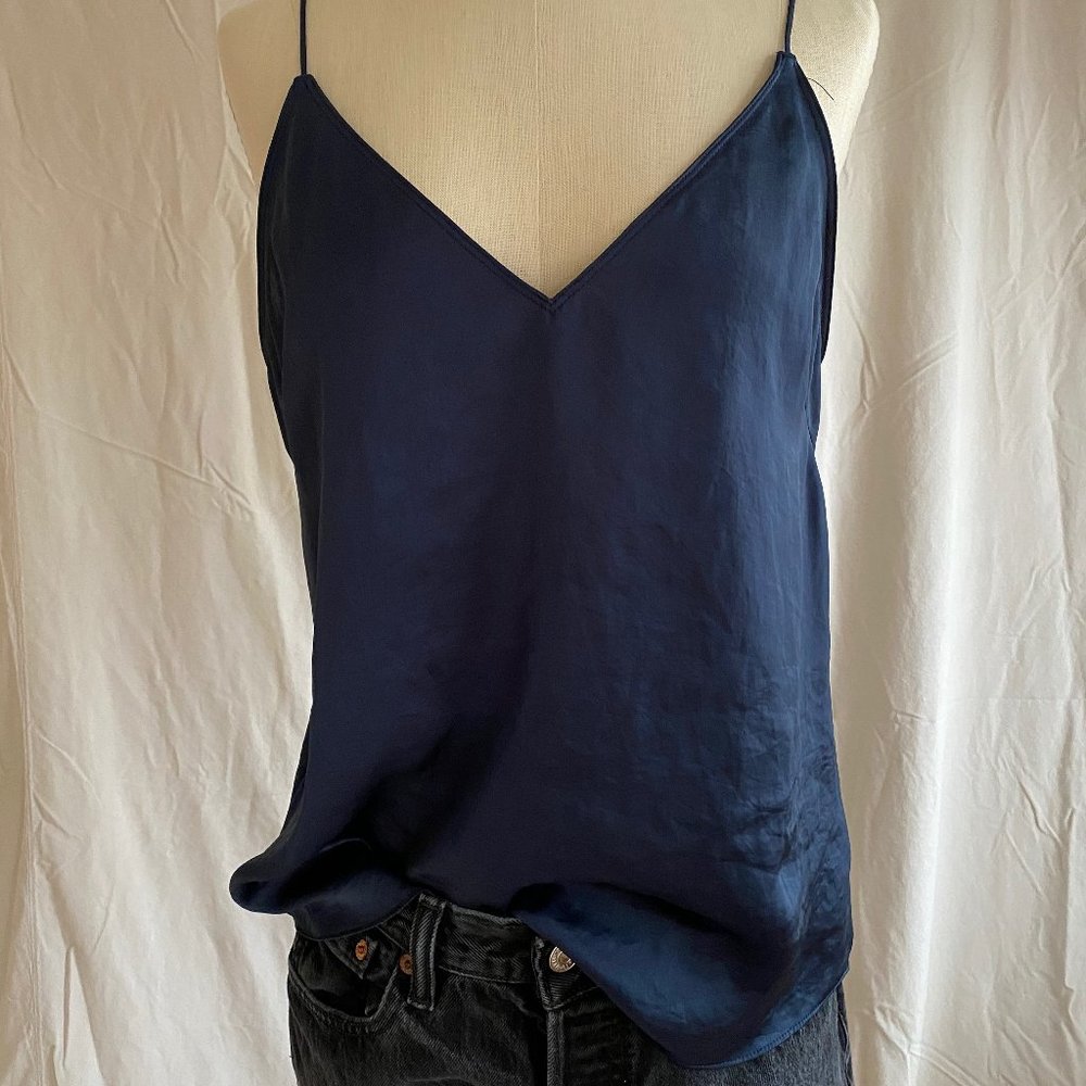 Navy sateen camisole